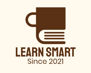 Studying - Brown Book Mug logo design