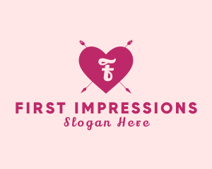 Heart Arrow Dating App  logo design