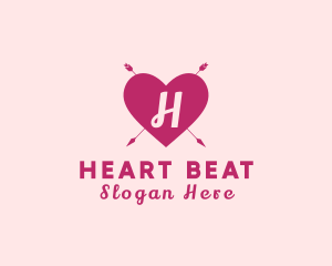 Heart Arrow Dating App  logo design