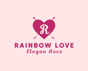 Heart Arrow Dating App  logo design