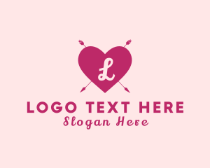 Valentines - Heart Arrow Dating App logo design