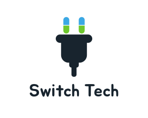 Switch - Electric Plug Capsule logo design