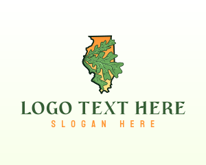 Paper Birch - Illinois White Oak Leaf logo design