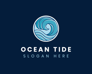 Wave Water Tsunami logo design