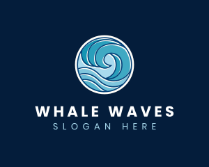 Wave Water Tsunami logo design