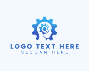 Cyborg - Ai Tech Head logo design