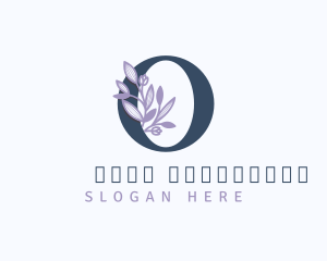 Floral Branch Letter O logo design