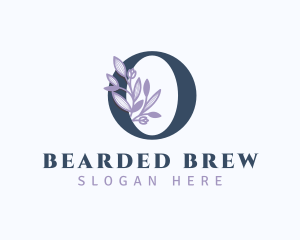 Floral Branch Letter O logo design