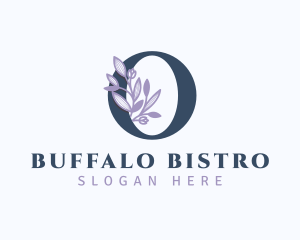 Floral Branch Letter O logo design