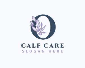 Floral Branch Letter O logo design