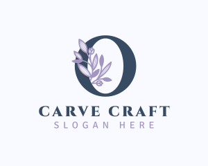 Floral Branch Letter O logo design