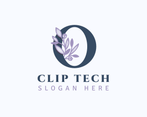 Floral Branch Letter O logo design