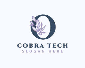 Floral Branch Letter O logo design