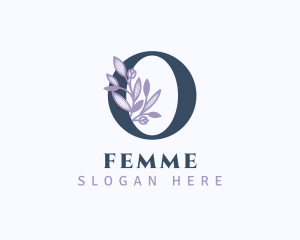 Floral Branch Letter O logo design