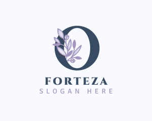 Floral Branch Letter O logo design