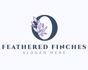 Floral Branch Letter O logo design