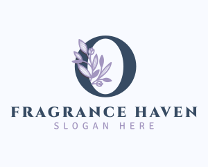 Floral Branch Letter O logo design