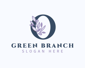 Branch - Floral Branch Letter O logo design