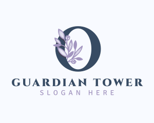 Floral Branch Letter O logo design