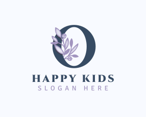 Floral Branch Letter O logo design