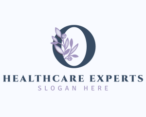 Floral Branch Letter O logo design