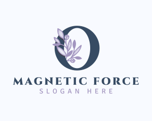 Floral Branch Letter O logo design