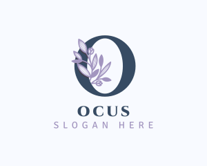 Floral Branch Letter O logo design