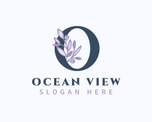 Floral Branch Letter O logo design