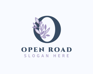 Floral Branch Letter O logo design