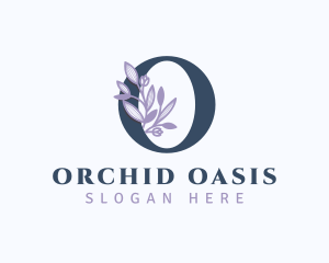 Floral Branch Letter O logo design