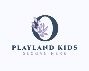 Floral Branch Letter O logo design