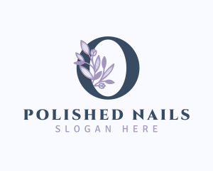 Floral Branch Letter O logo design