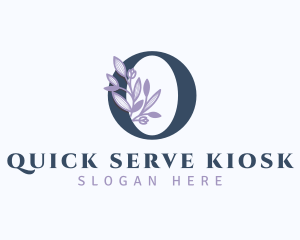 Floral Branch Letter O logo design