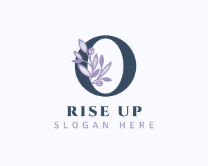 Floral Branch Letter O logo design