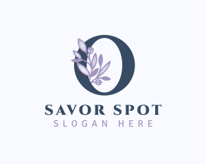 Floral Branch Letter O logo design