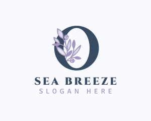 Floral Branch Letter O logo design