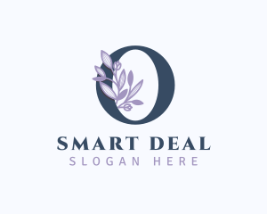 Floral Branch Letter O logo design