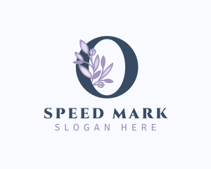 Floral Branch Letter O logo design