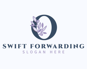 Floral Branch Letter O logo design