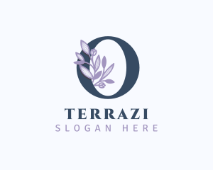 Floral Branch Letter O logo design