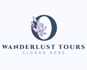 Floral Branch Letter O logo design