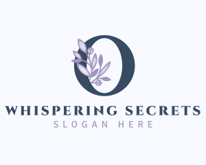 Floral Branch Letter O logo design