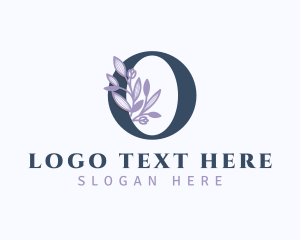 Aromatherapy - Floral Branch Letter O logo design