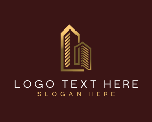 Home Loan - Luxury Building Apartment logo design