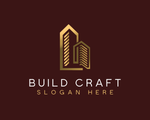 Luxury Building Apartment logo design