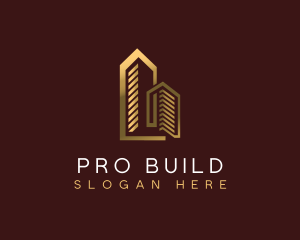 Luxury Building Apartment logo design