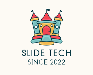 Slide - Inflatable Castle Party logo design
