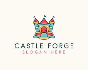 Inflatable Castle Party  logo design