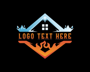 Cooling - Thermal Heating HVAC logo design