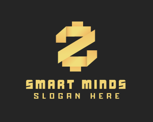Golden Crypto App Letter Z Logo